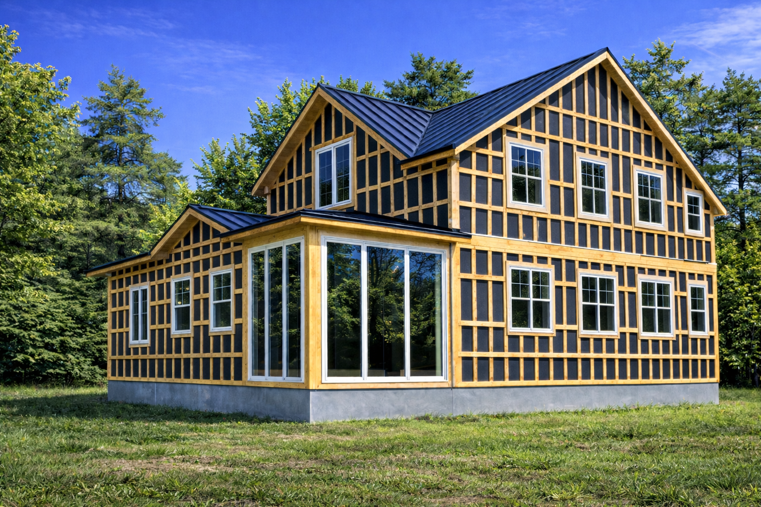 Koka karkasa māju siltināšana